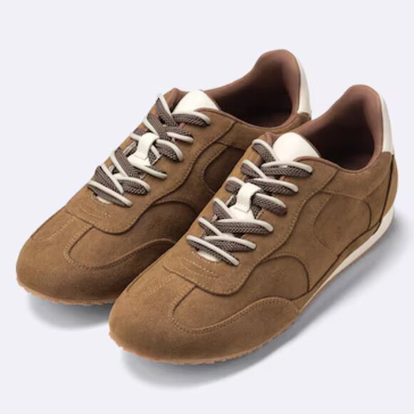 GU Brown Double Shoe Lace Flat Sneakers/NWT/7.5 - Picture 2 of 13